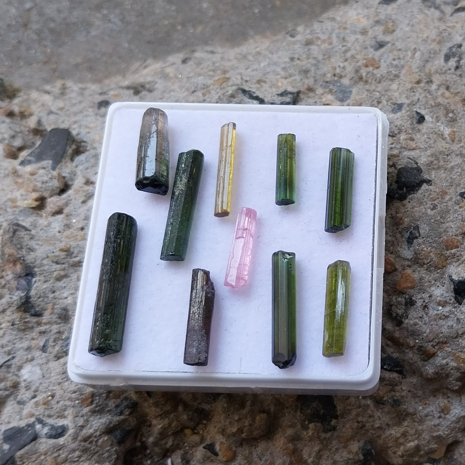 25.5 Ct 13 to 21 MM Natural Multi Color Tourmaline Raw Rough Pencil 10 Piece Lot