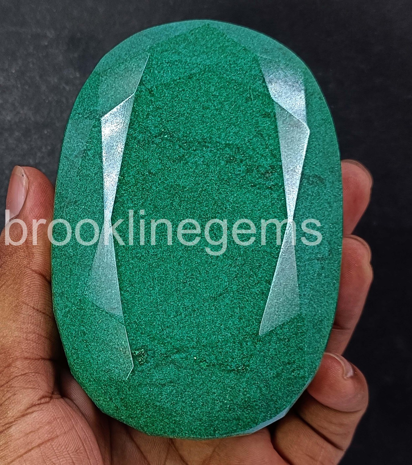3311 Ct Natural Zambia Green Emerald Oval Cut Certified Loose Gemstone 5ARC