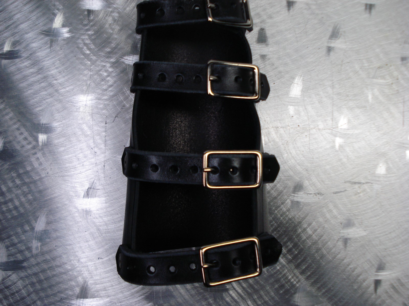 Leather Unisex Plain Gauntlet.THRASH METAL.(MDLUG0262)…..DEMOLITION HAMMER