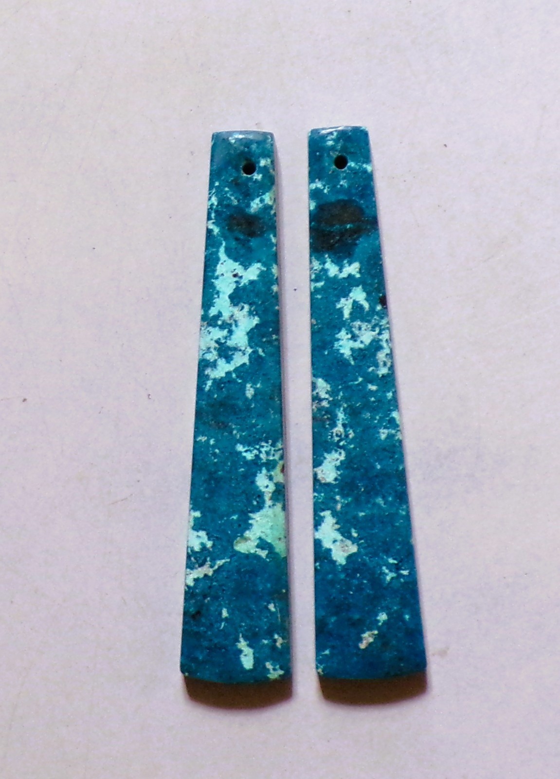 43.35 Cts Natural Shattuckite Drilled Cabochon Match Pair Gemstone 53X10.3MM 34