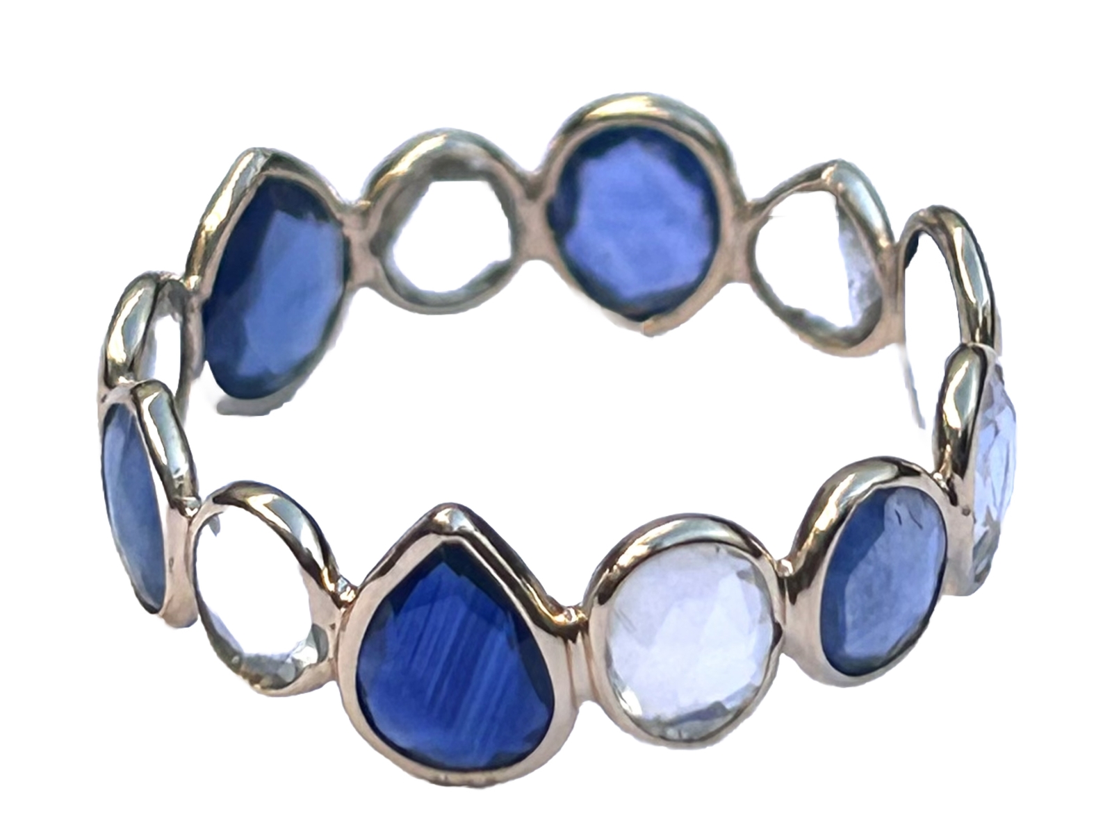 14K Gold Ring Multi-Color Sapphire Ring_Total CT 4.21