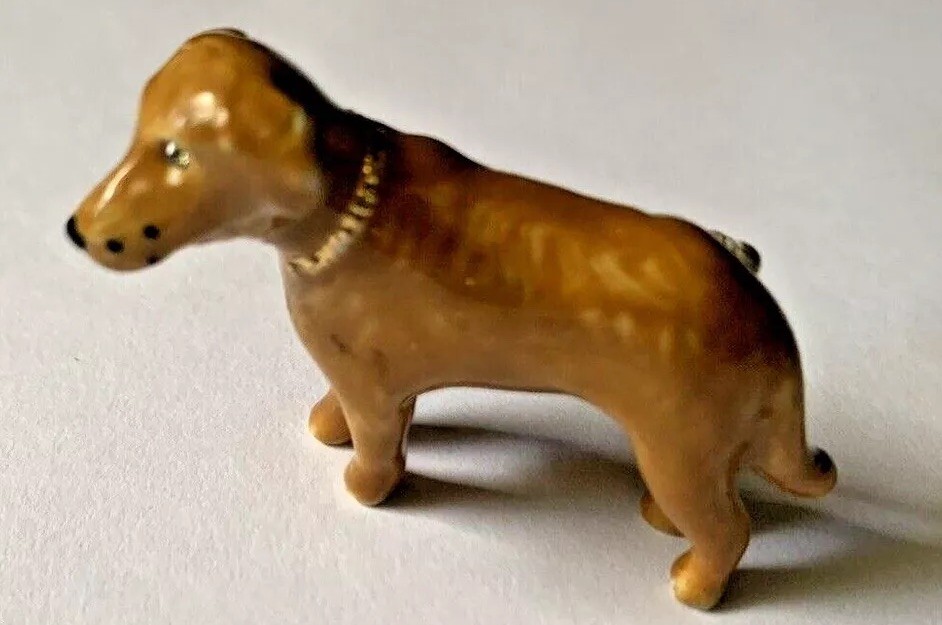 Golden Labrador Enamel Adorable Dog Pooch Pin Brooch Hand Painted Erwin Pearl
