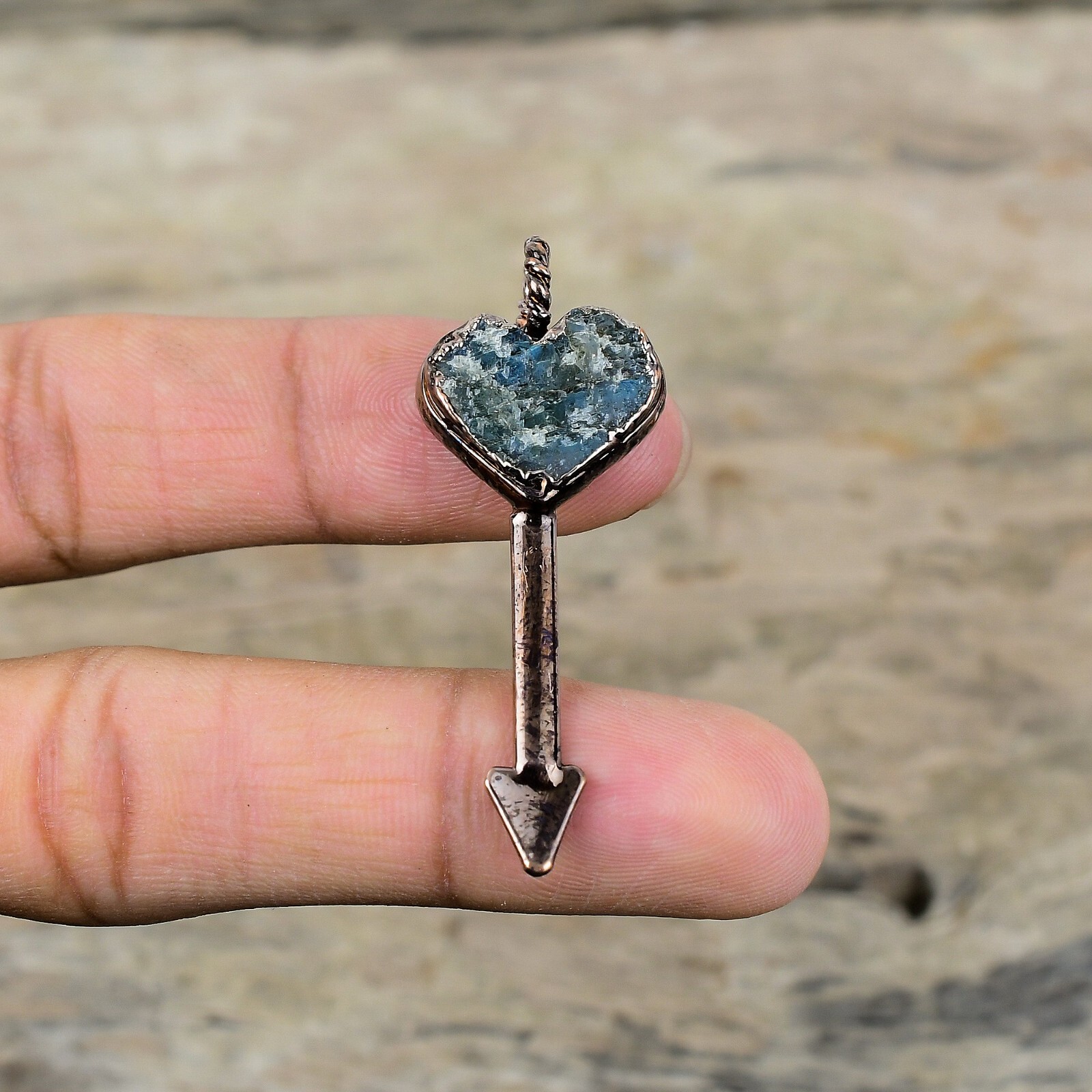 Labradorite Rough Electroformed Pendant Handcrafted Copper Ethnic Gift 2.09″