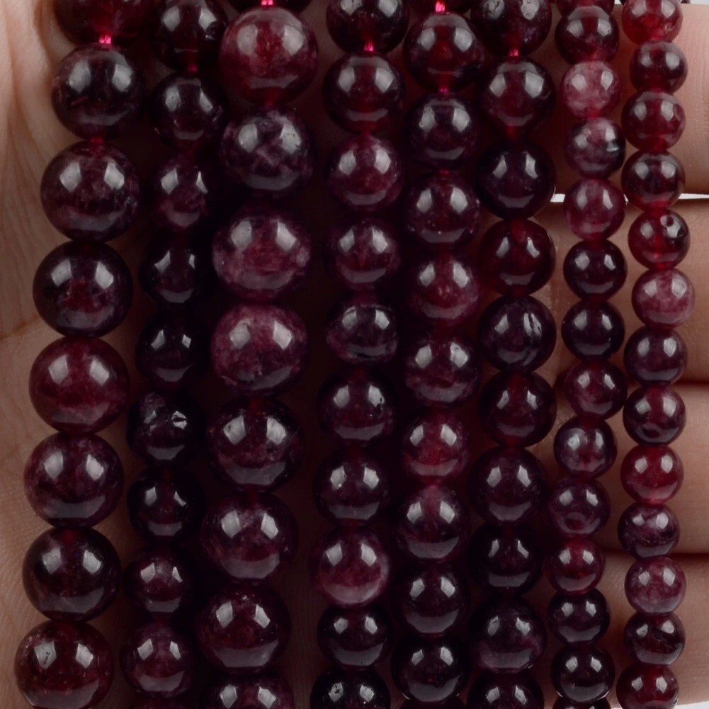 Natural Gemstone Round Spacer Loose Beads 4mm -10mm Jewelry Making DIY