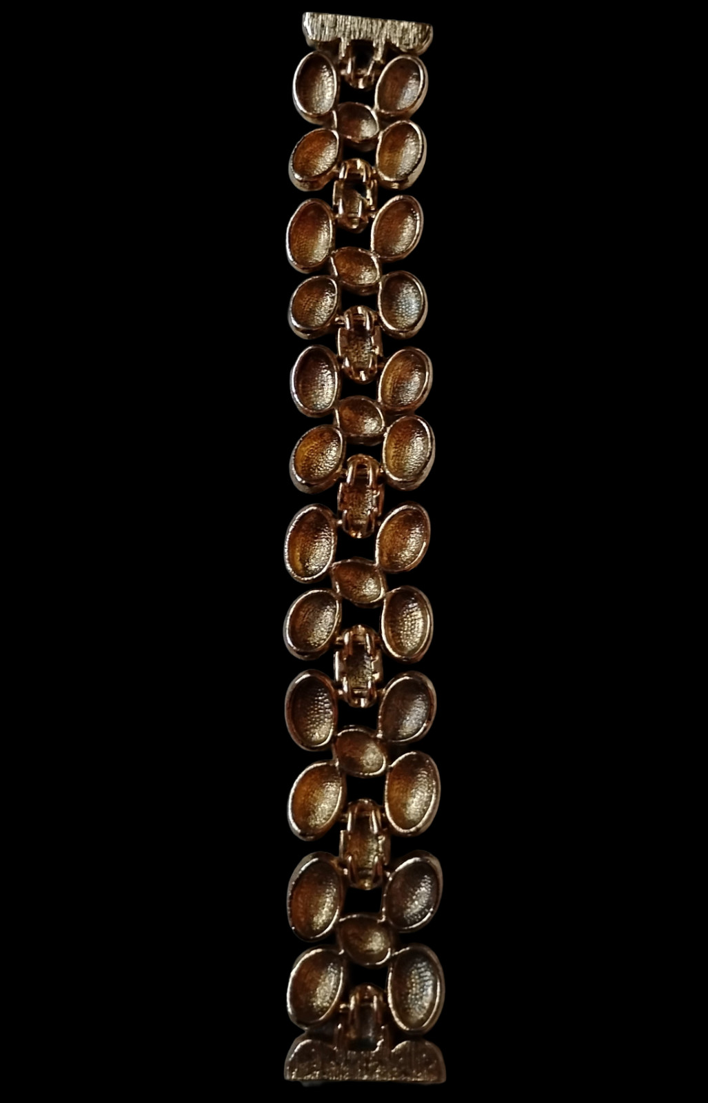 Rhinestone Gold Tone Magnetic Closure Bracelet