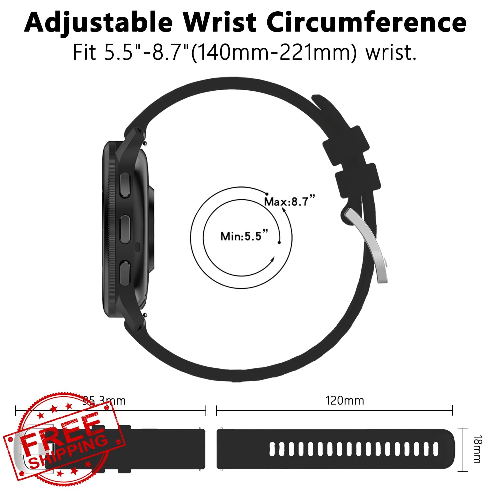 TopPerfekt Watch Band Compatible with Garmin Venu 4 45mm/Venu 3/Venu 2/Foreru…