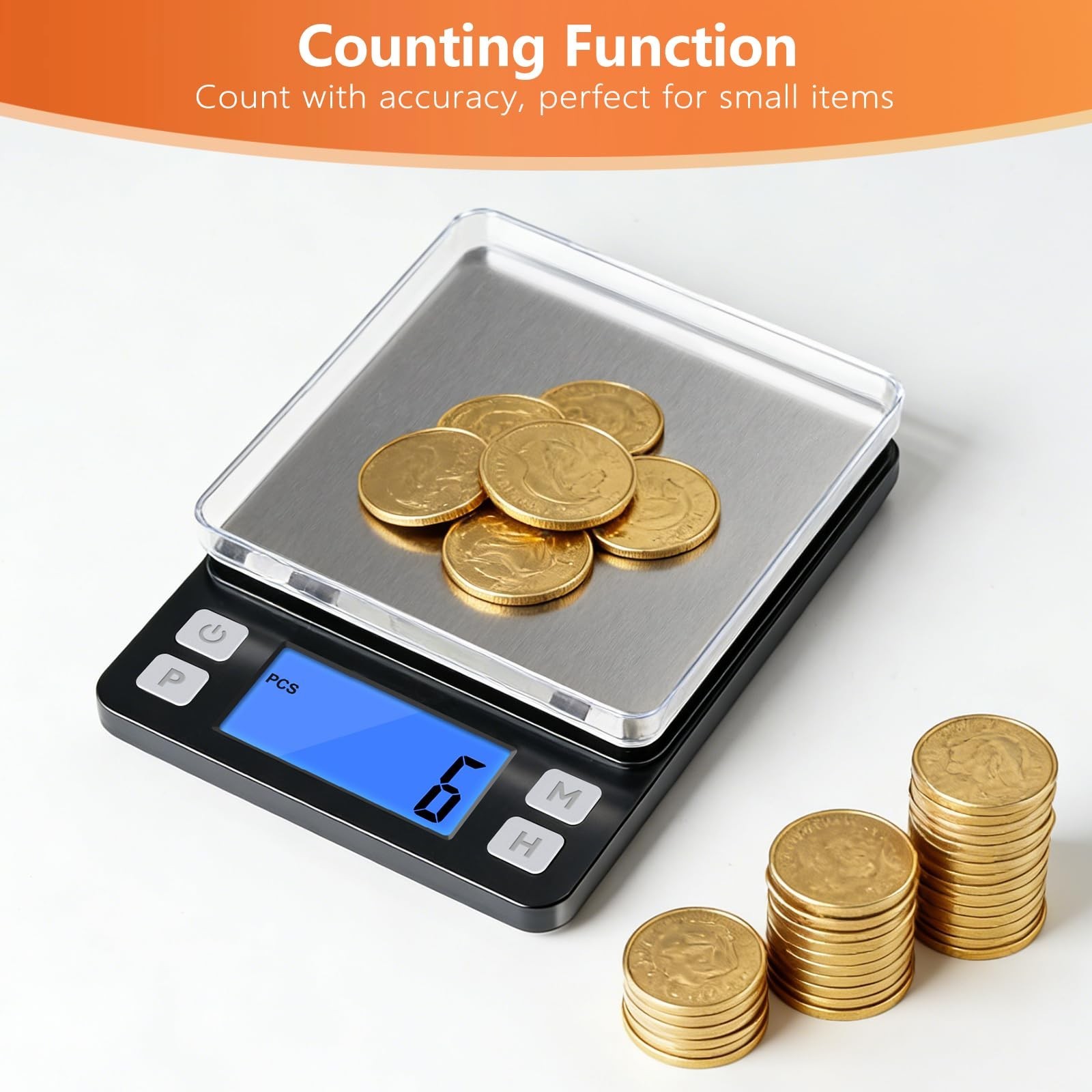 High Precision 0.01g Digital Jewelry Scale 1000g – Tare, Hold, Counting, Portabl