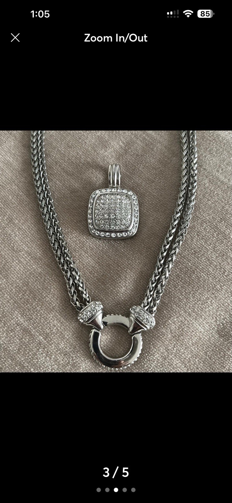 Double Wheat Chain Necklace And Pendant