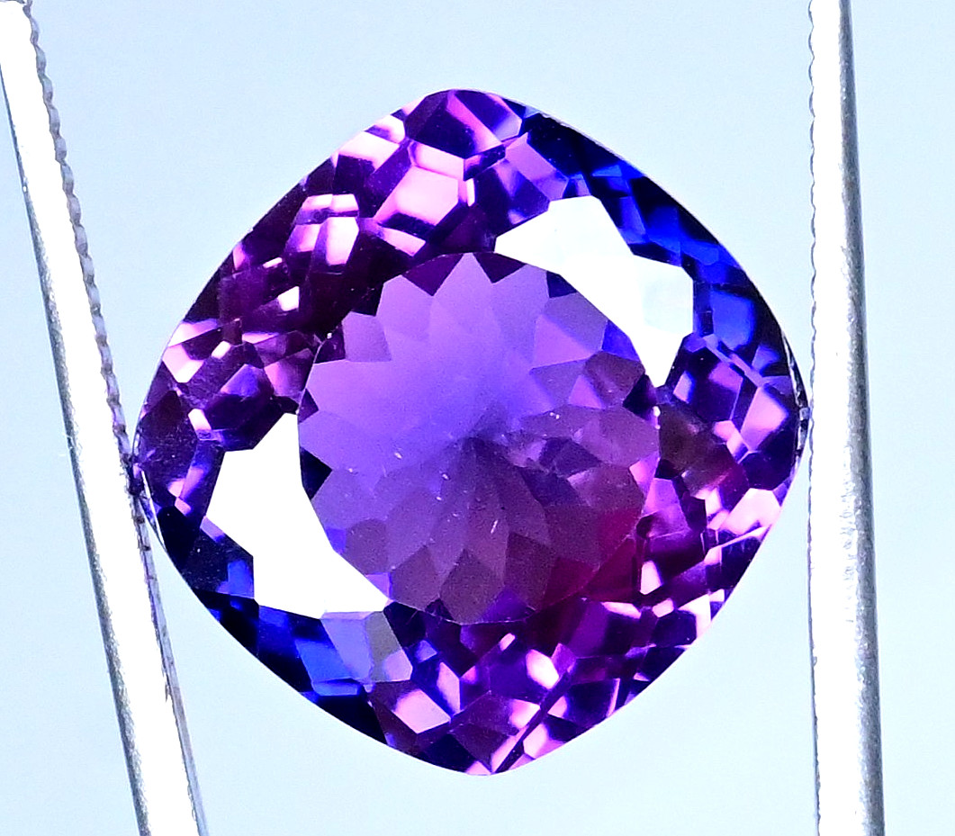 18.85 Ct Natural Boysenberry Sapphire Cushion Certified Flawless Loose Gemstone