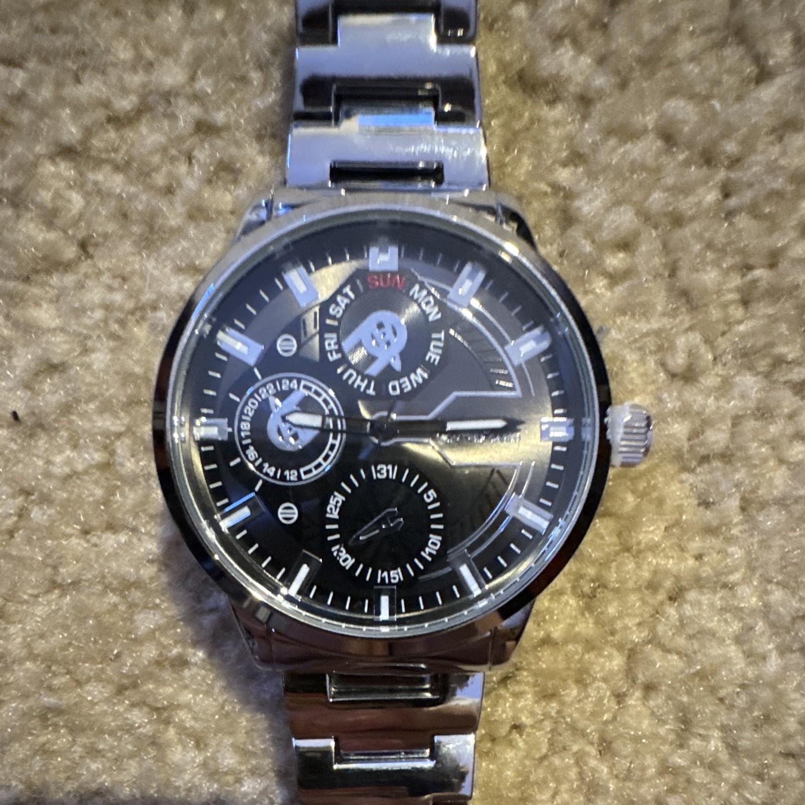 57152-IRON MAN STYLE SILVER/BLACK 48MM