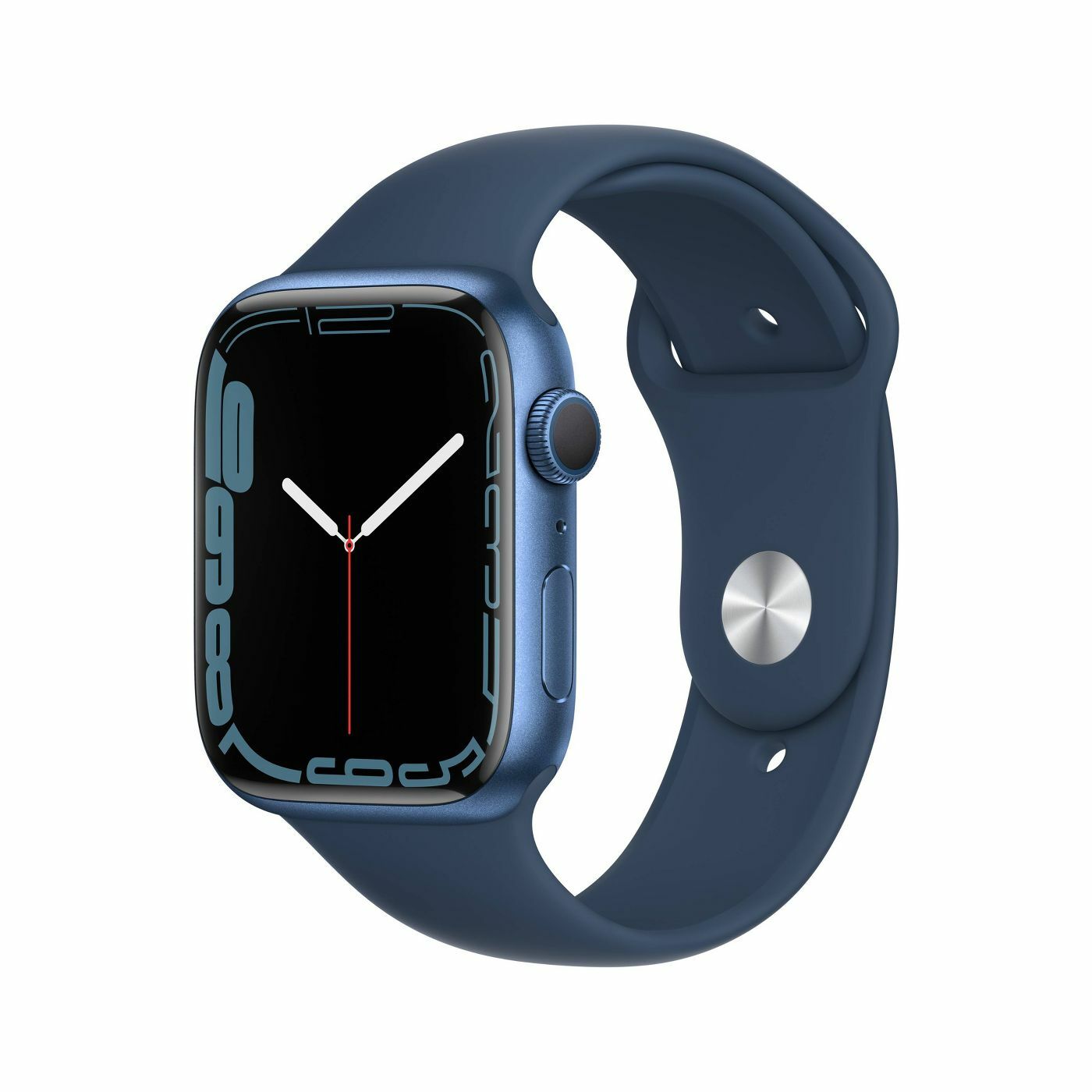 Apple Smart Watch 7 GPS 45mm MKN83LL/A Abyss Blue Sport Band 32 GB Wristwatch ..