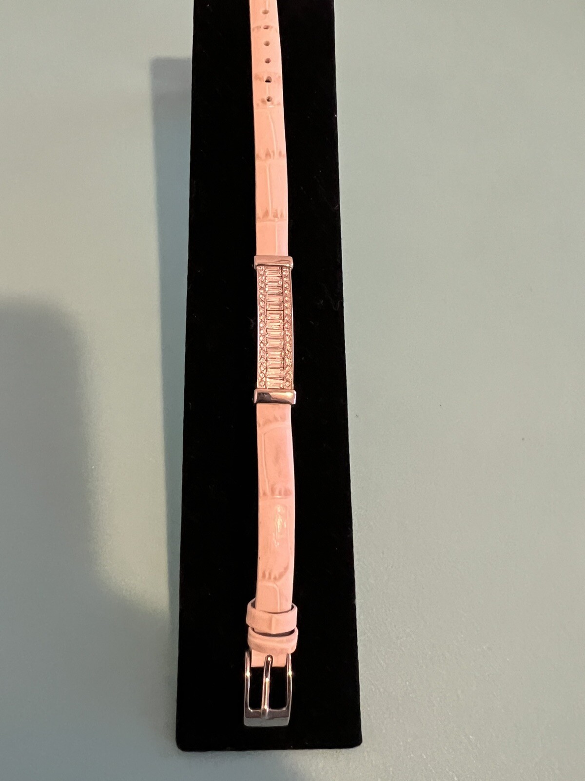 Vera Pelle Italian Leather Crystal Bracelet