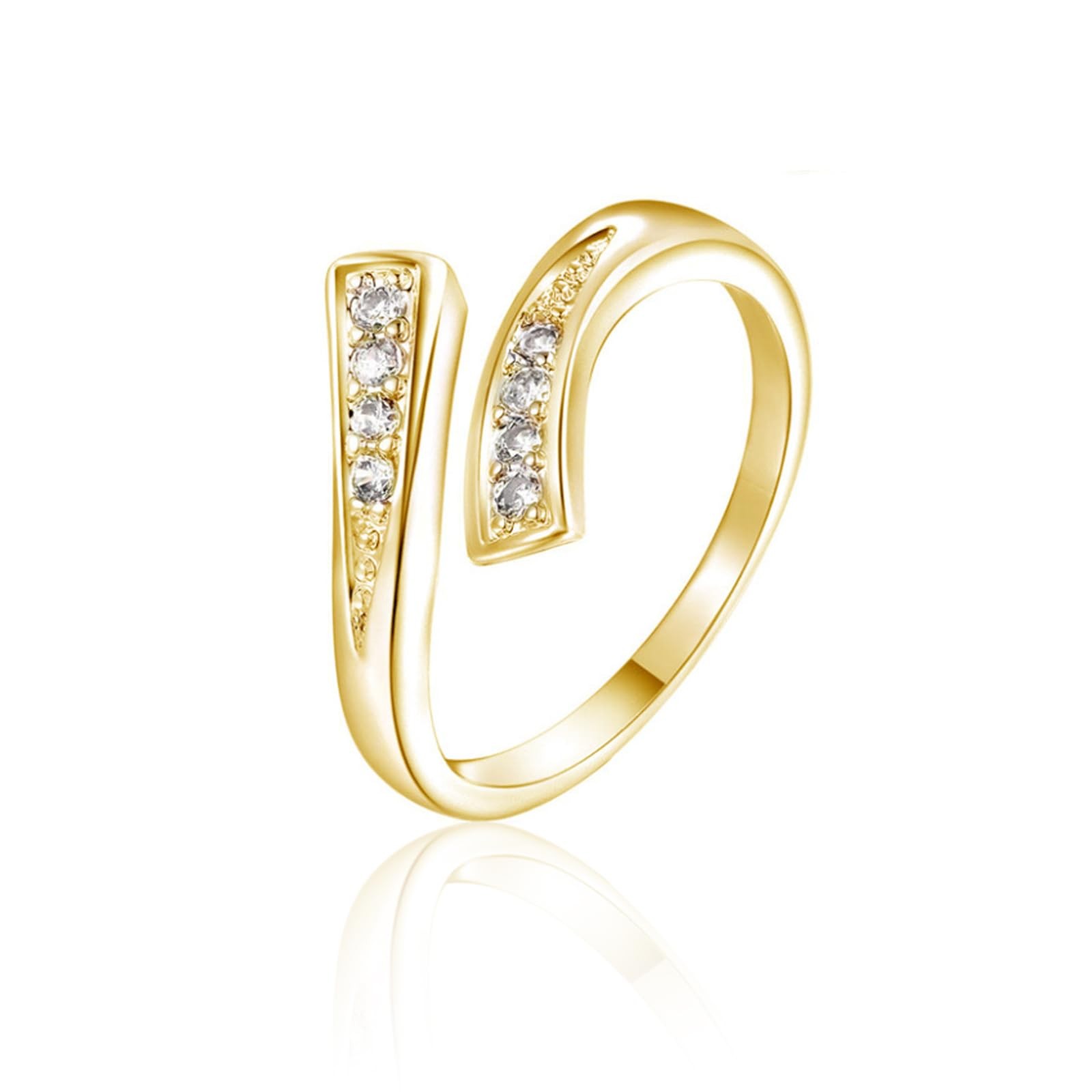 UAIAGM Toe Ring Gold for Women Cute Adjustable Big 6 millimeters,