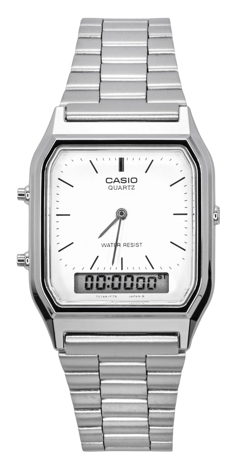 Casio Vintage Dual Time Alarm Quartz Analog Digital AQ-230A-7DMQ Unisex Watch