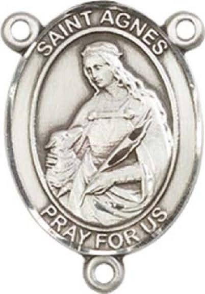 YOU CHOOSE PATRON SAINT Sterling Silver Rosary Center Piece Only NEW Bliss