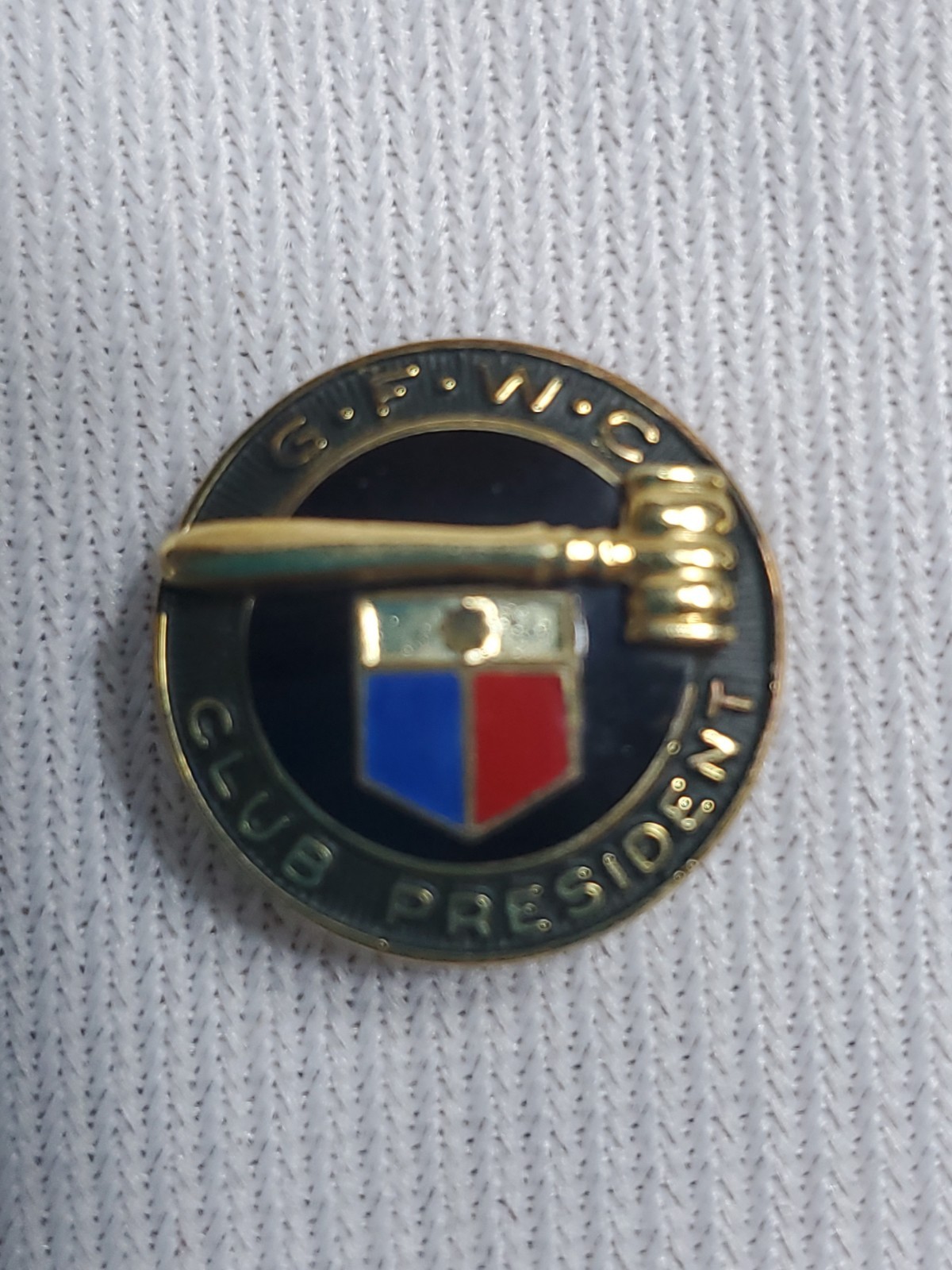 Vintage LGB 1/5 10k G.F.W.C Club President Pin 2 Grams, Women’s Clubs