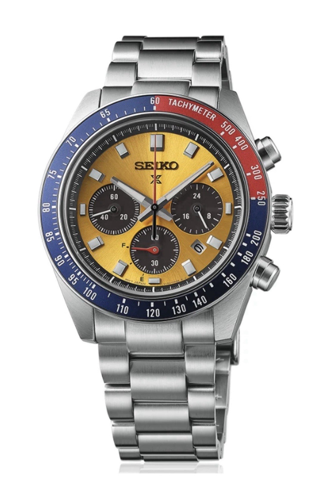 Seiko Prospex Speedtimer Solar Chronograph Dual-tone bezel Men’s Watch SSC947P1