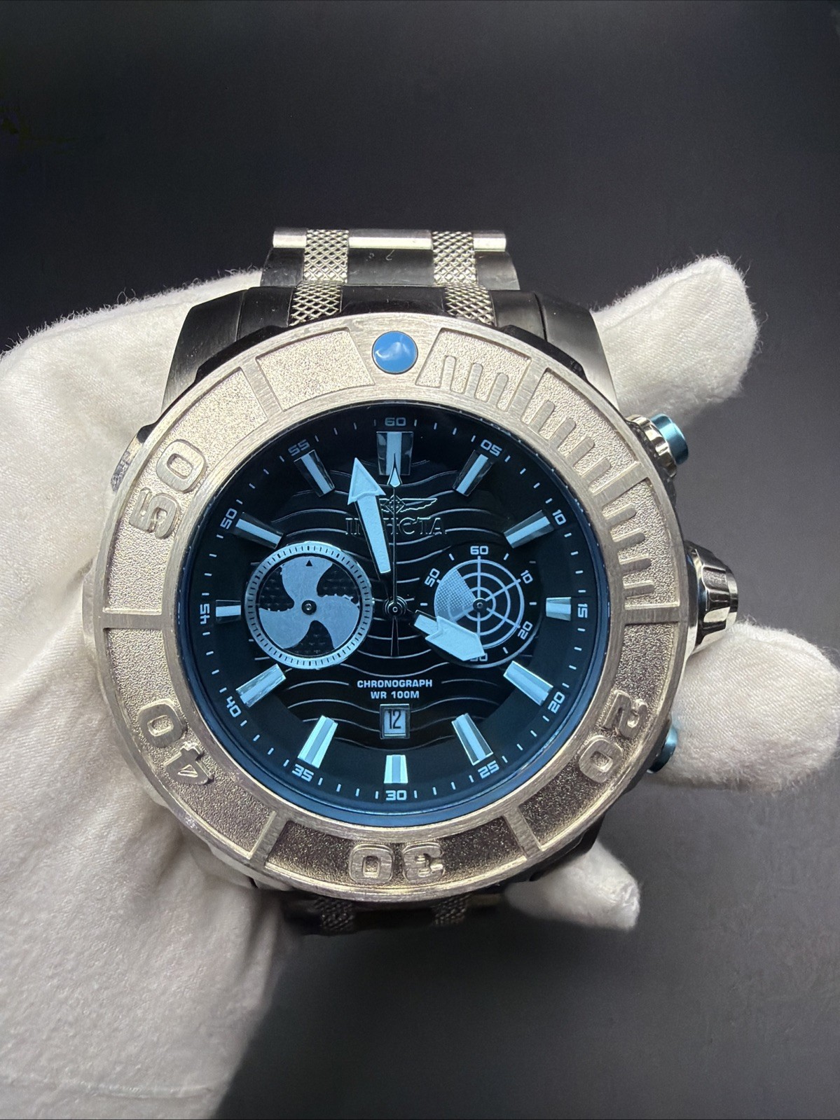 58mm RADAR | Blue Crystal | Stainless Bracelet | Coalition Forces Invicta Watch