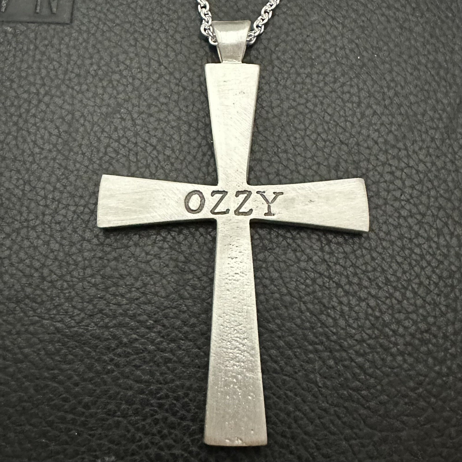 MJG STERLING SILVER. 3 X 2″ OZZY SABBATH CROSS… NO CHAIN. 33 Gr.