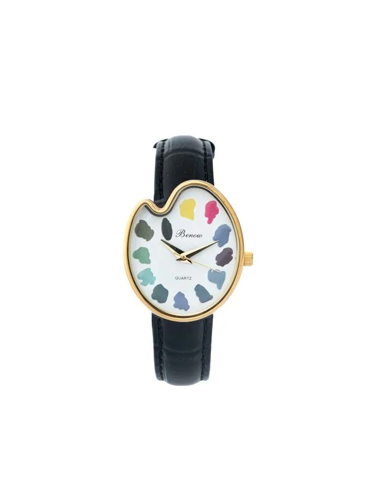 Y2K Paint Board Art Women Watch Student Vintage Retro Quartz Wristwatch Gift