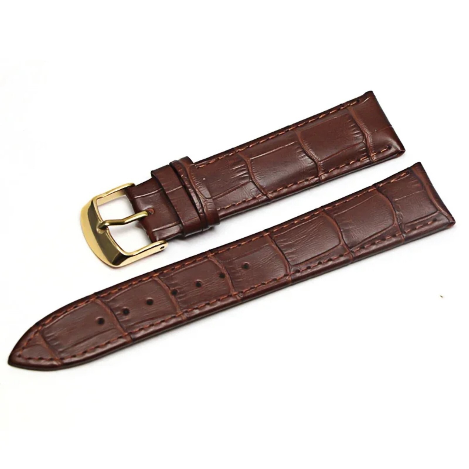 16mm 18mm 20mm 22mm 24mm Genuine Leather Wristband Watch Strap Band Bracelet
