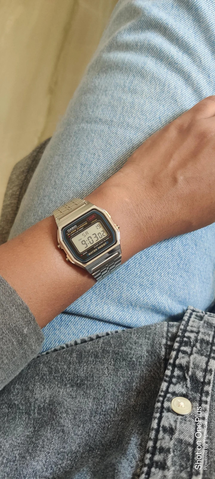 Casio A159W Digital Watch Stainless Steel Classic Retro Unisex NEW Alarm Chrono