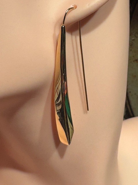 NIB 18K Threader Earrings Arte D’ Oro 2.75″ long (6 cm) 4.5 Grams