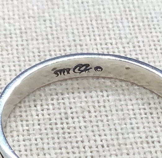 Sterling Silver 925 Etched Greek Key Design Band Sz 10 Y2359