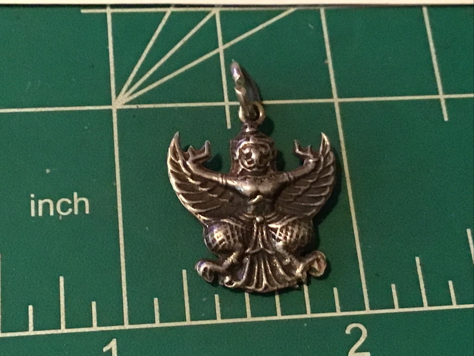 VTG 1940’s Siam Sterling Silver Garuda Hindu Buddhist Diety Charm
