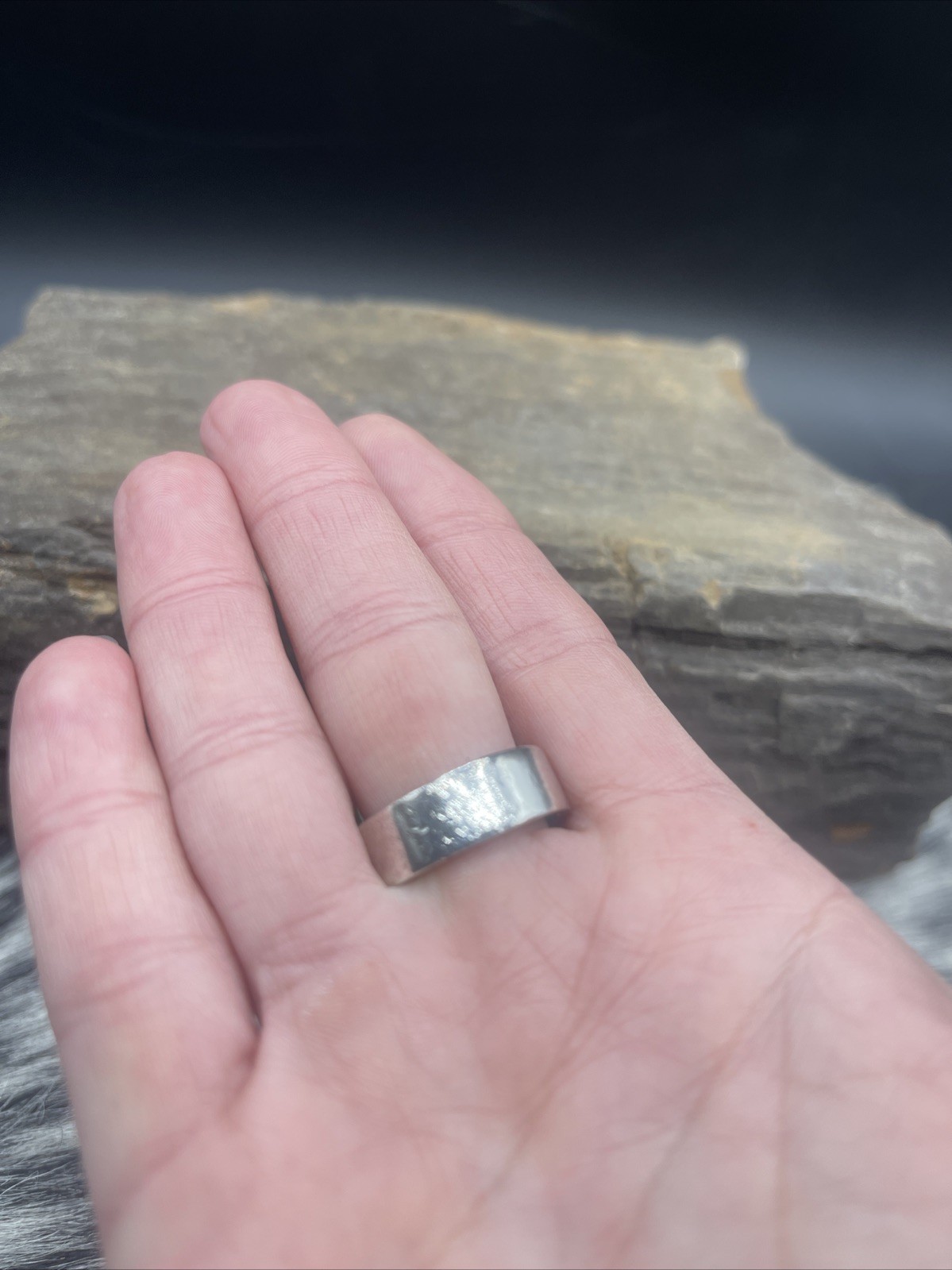 MEXICO 925 Silver Vintage Two Tone Full Finger Cocktail Ring #439