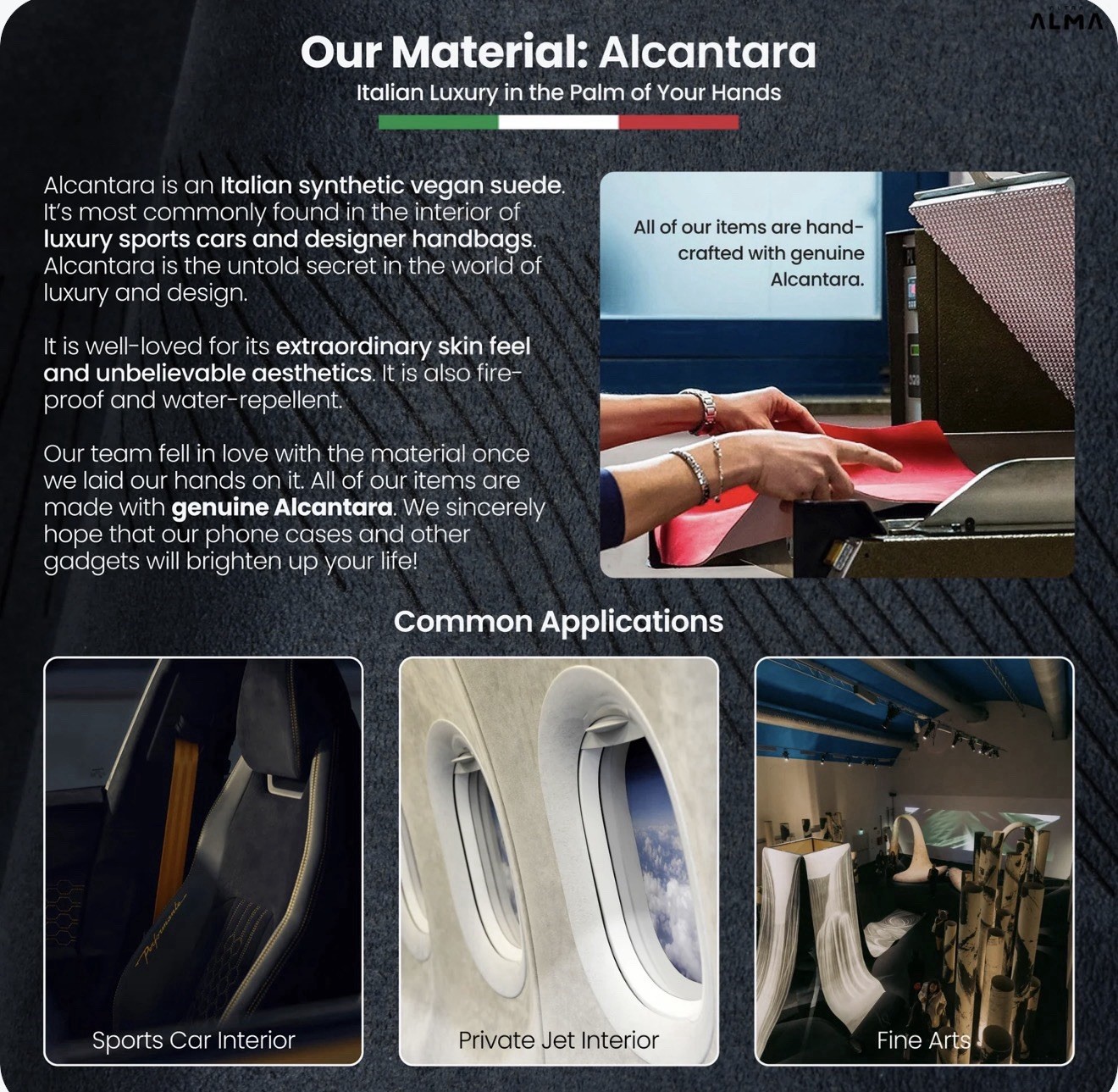 ALCANTARA APPLE WATCH BUCKLE BANDS Gray And Navy Available