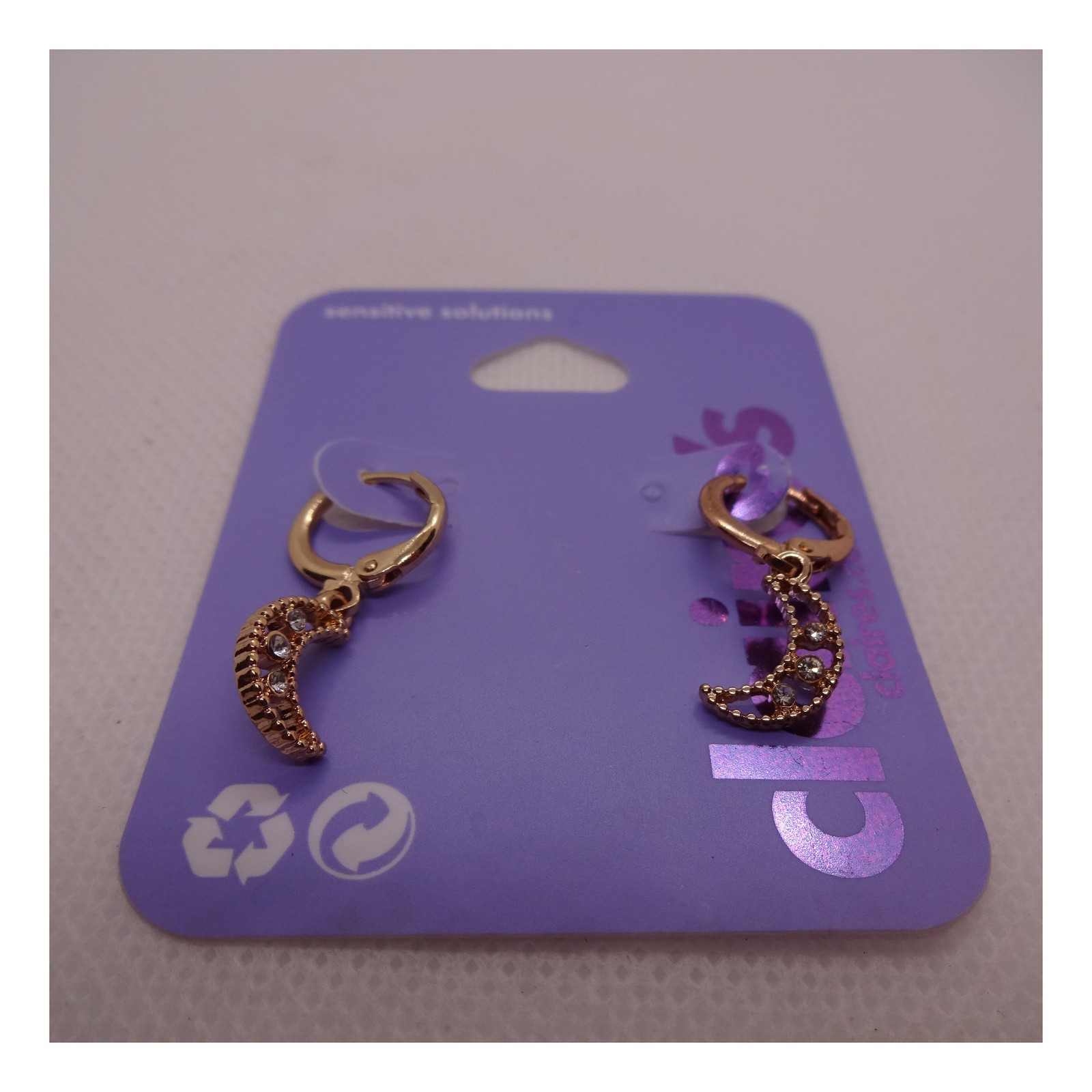 Claire’s 8 SETS Earrings LOT Sensitive Solutions Studs Dangle Hoops Clips NWT