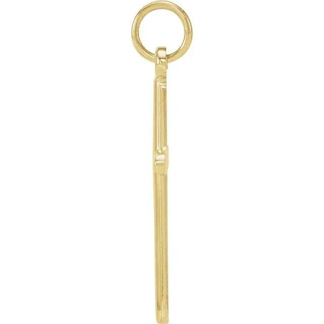 14K Gold Die-Struck Cross Pendant 22.9×12.5 mm w/ Gold-Filled Chain – Bestseller
