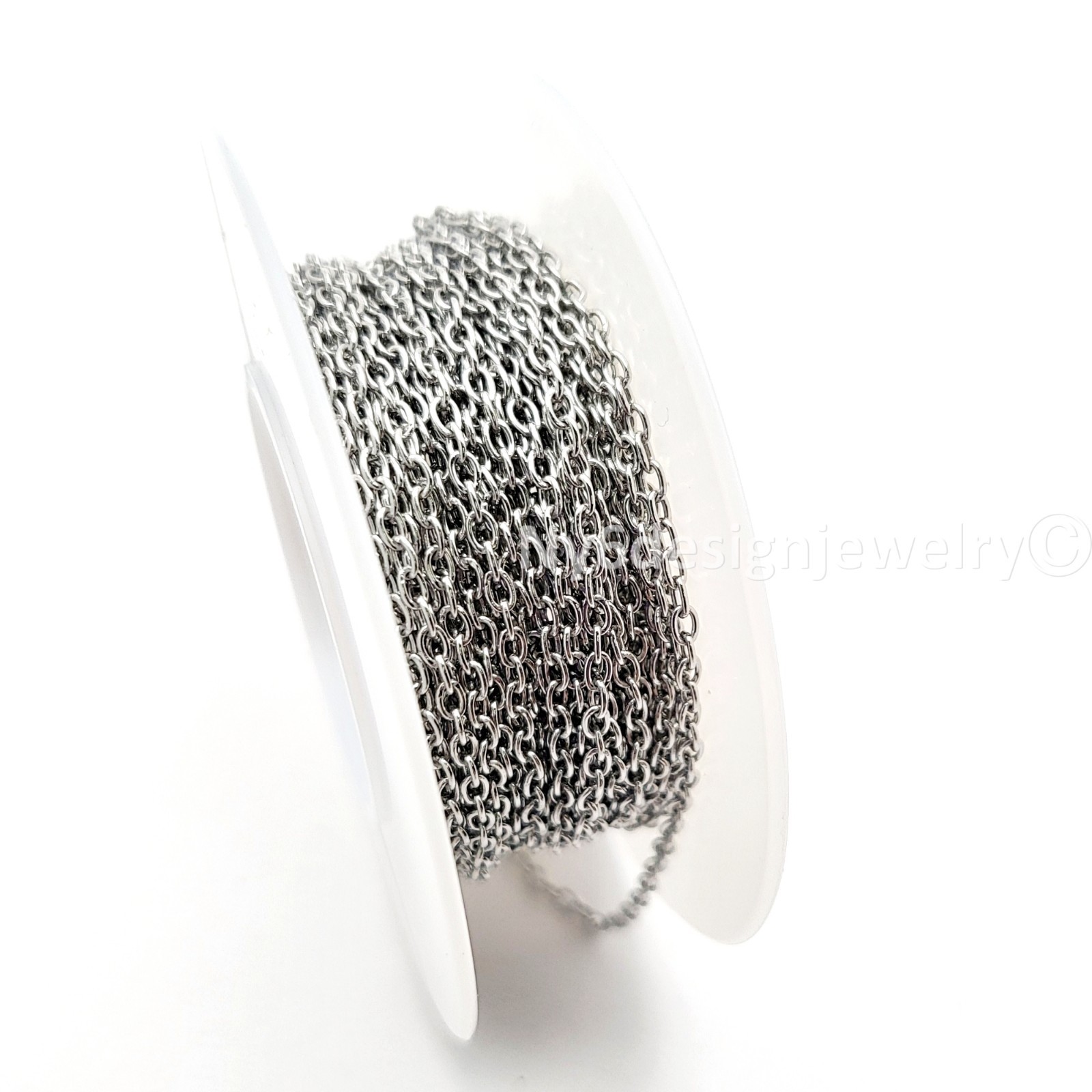 Stainless Steel 2×1.5mm Link Fine Round Cable Chain Necklace Bracelet Sold by FT