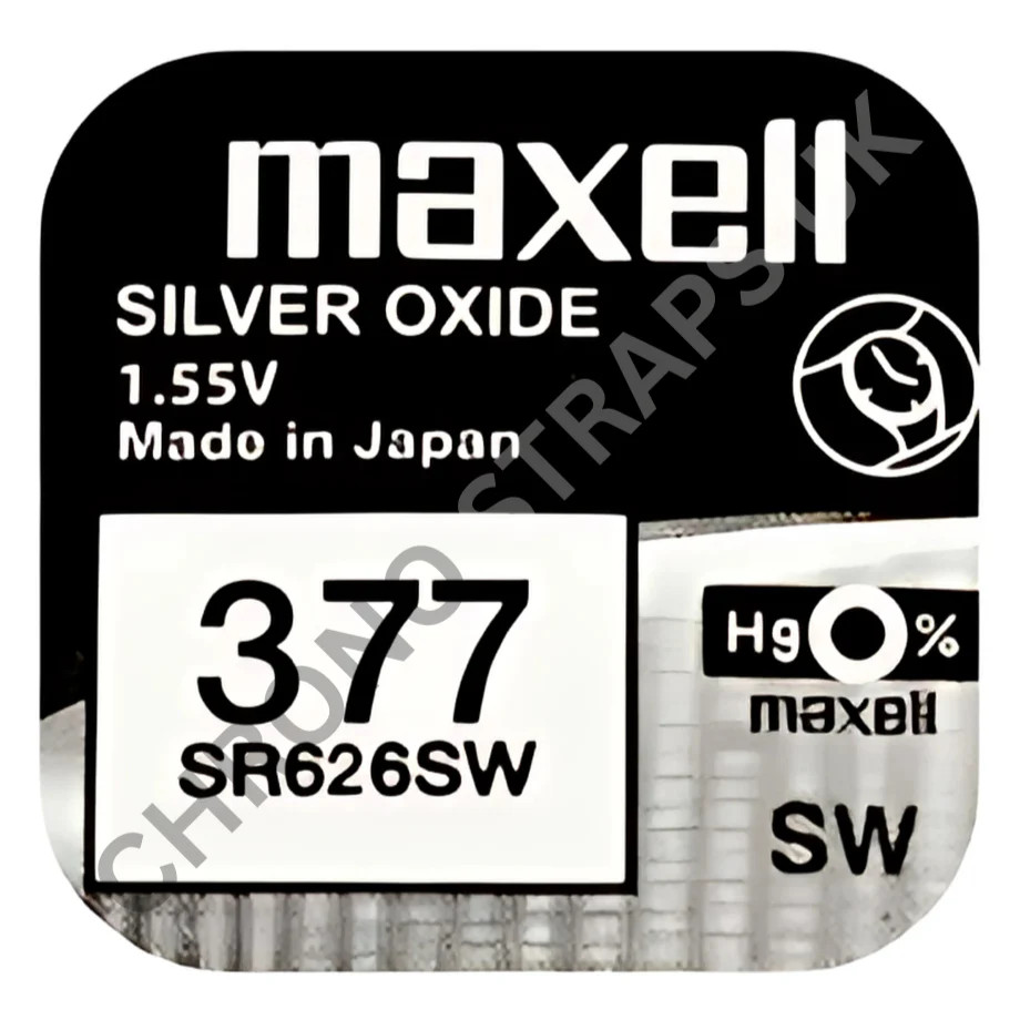 Maxell 377 / SR626SW Silver Oxide Watch Battery