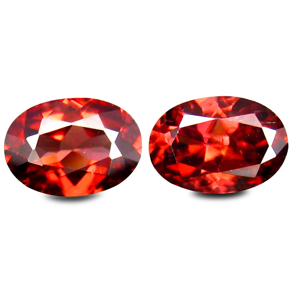 2.40 ct (2 pcs) Eye-opening Oval Cut (7 x 5 mm) Natural Brown Zircon Gemstone