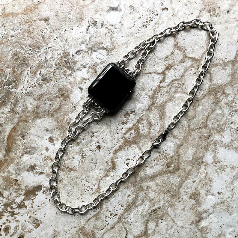 Twisted Wire Pattern Chain Link Band Apple Watch Ultra 3 2 1, 11 10 SE 3 Series