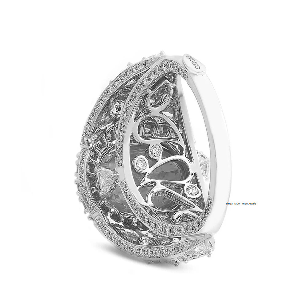 Oval Shape 6.69CT Oval Diamond With 4.33CT Sparkling CZ Handmade Beautiful Ring