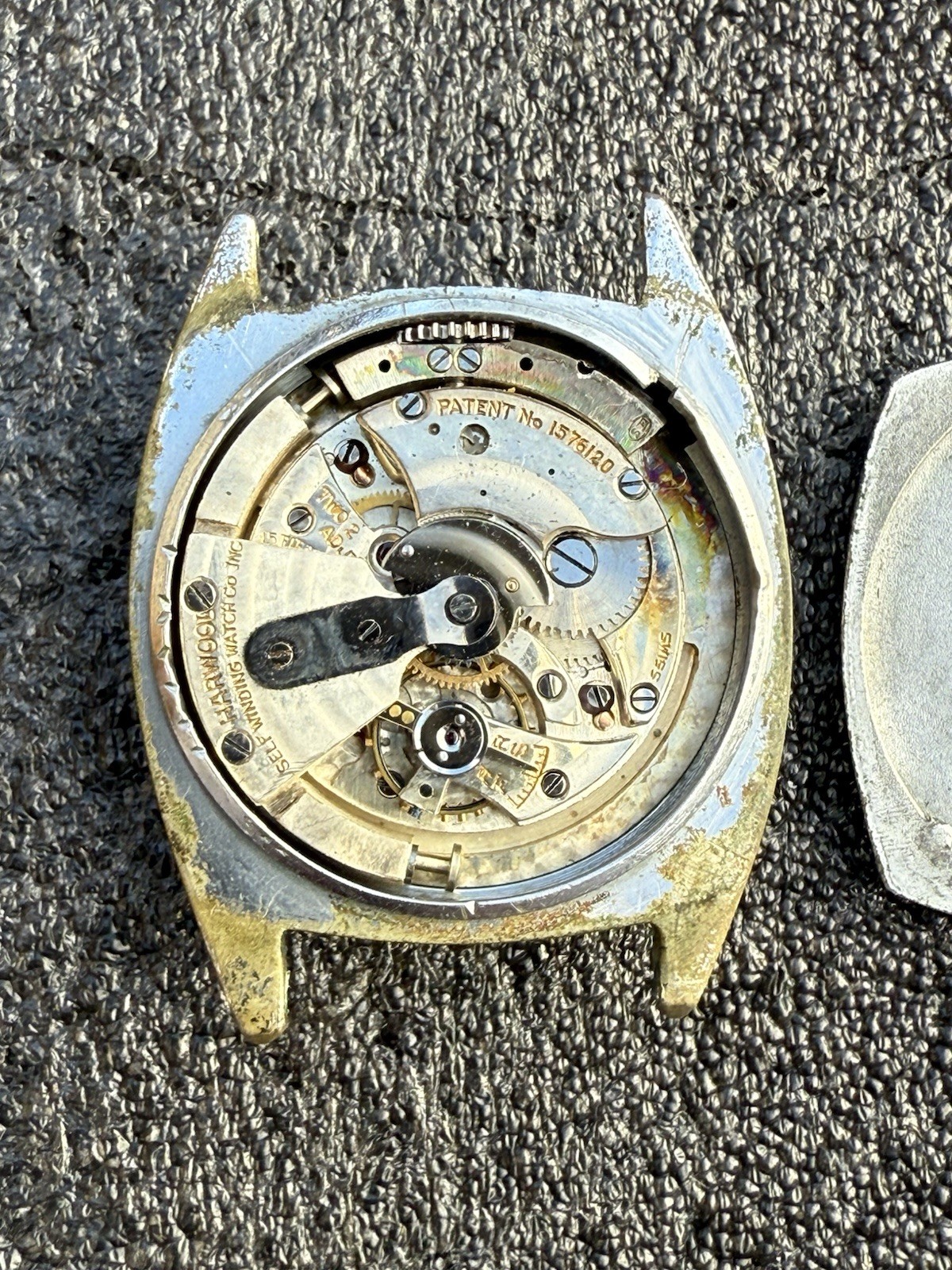 Rare Vintage 1920s Harwood Bumper Automatic 15J 30mm Watch Estate Sale Runs