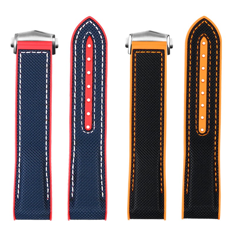 High-quality Nylon Rubber Silicone Watch Straps Mens Sports Band 21mm for Omega