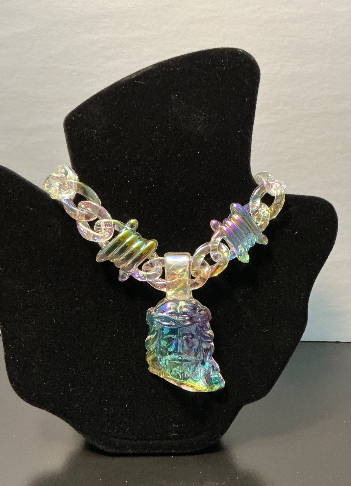 HipHop Necklace Jesus Crown Thorns Pendant New Men Women Teen Iridescent Jewelry