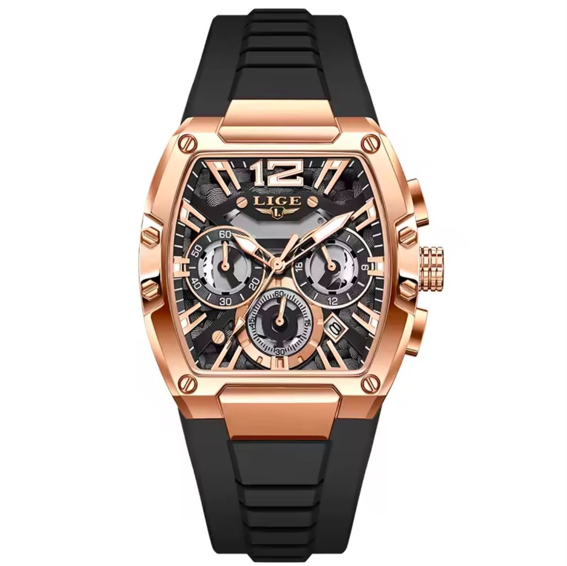 LIGE Original Brand Fashion Mens Watches Sport Military Chronograph Calendar