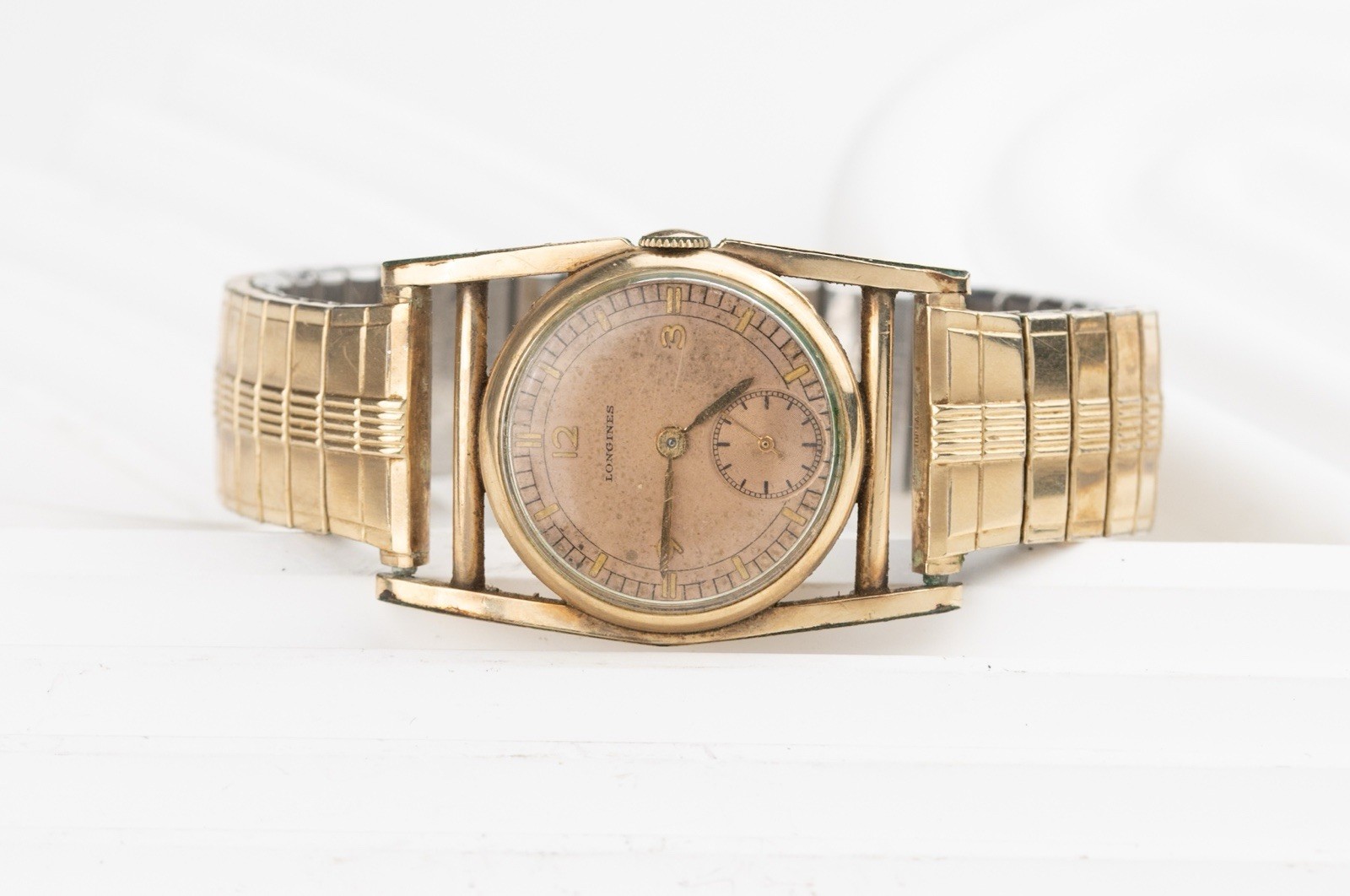 1940 Longines Mainliner Vintage Manual 10L Wrist Watch 10k GF Salmon Dial – 1535
