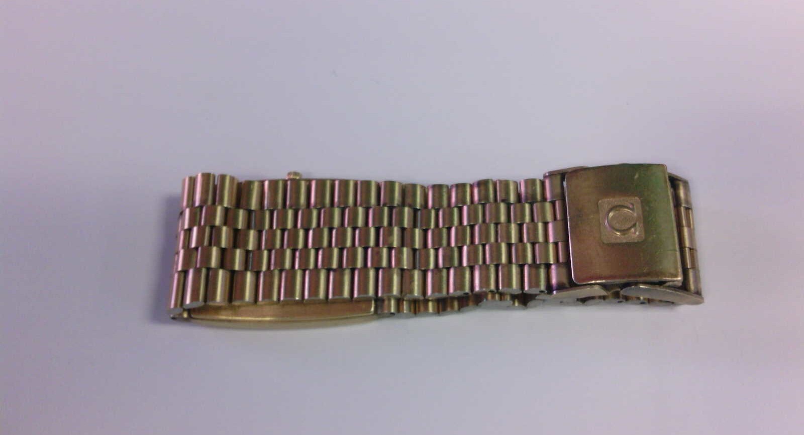 VTG OMEGA DeVille 10k RGP QUARTZ Watch W Original Box, Tag, Links! DOES NOT WORK