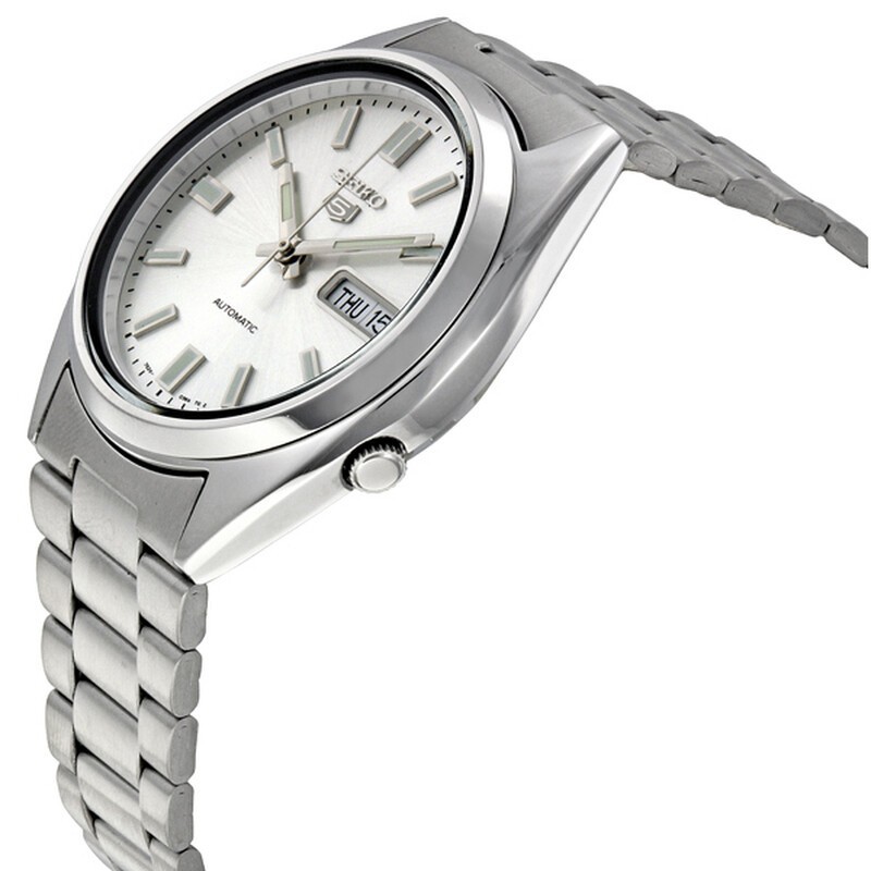 Seiko 5 Automatic Silver Dial Stainless Steel Men’s Watch – SNXS73 NEW