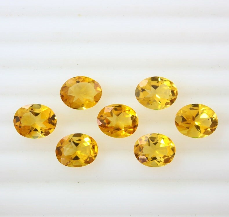 200 Pcs Natural Citrine 5x3mm Oval Shape Faceted Cut Calibrated Loose Gemstone