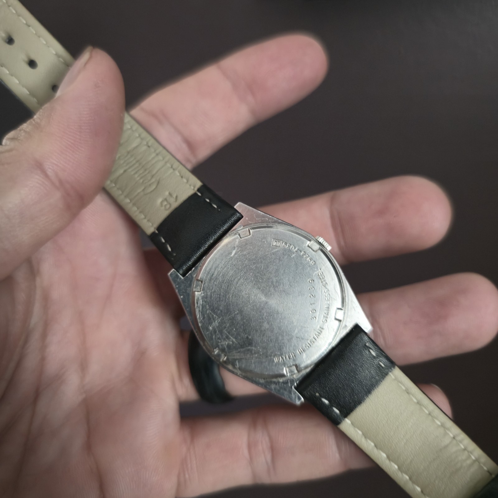 Vintage Seiko SQ Railroad Approved Men’s Watch Silver 12 Hr Day/Date Non Working