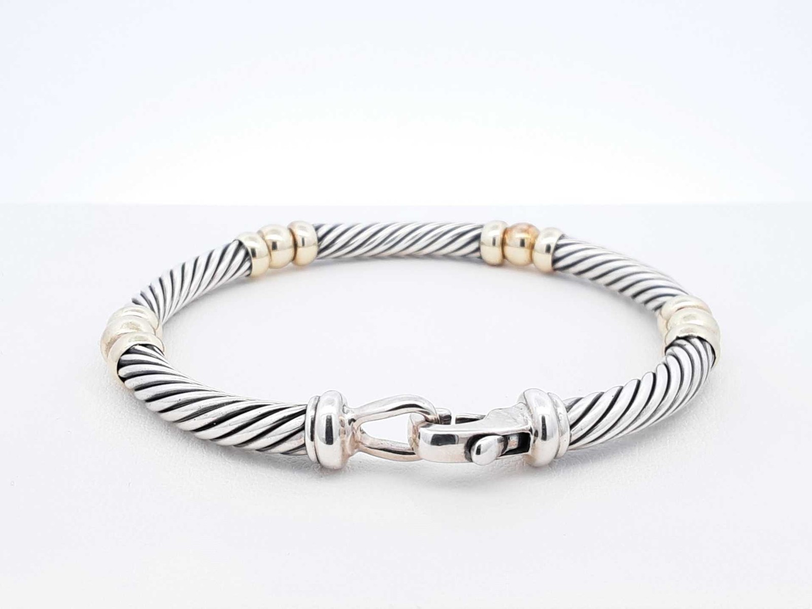 David Yurman Metro Cable Bracelet In Sterling Silver 23.6g 6.5 Inch Fw0226orzdu