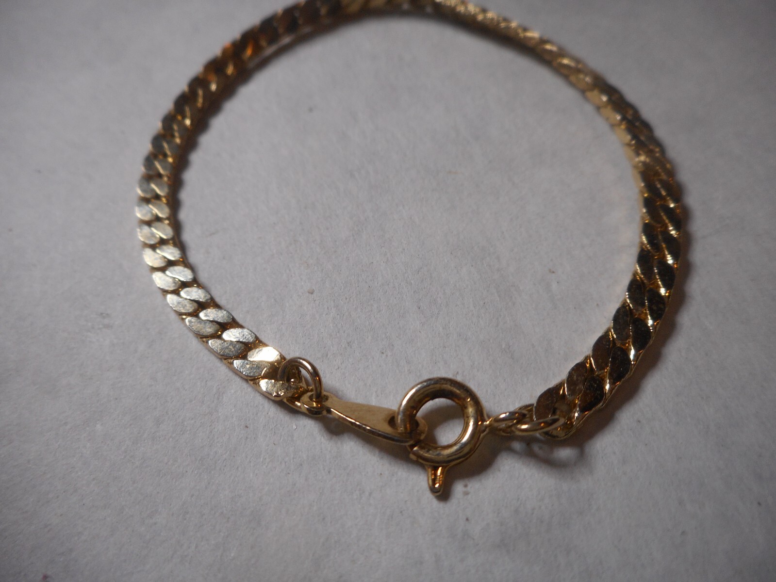 Gold Overlay Unisex Miami Cuban Curb Link 6 1/2-7 Inch Length Costume Basic