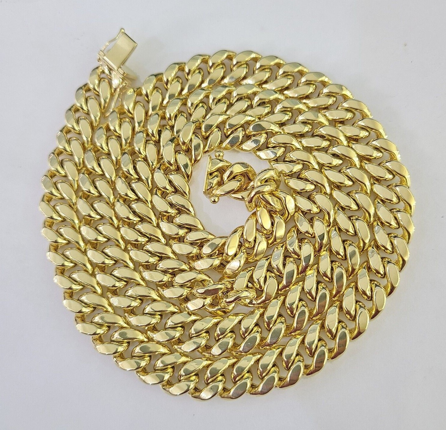 Real 10k Gold Miami Cuban Link Necklace Chain 3mm-10mm 20-30 Inches Men Women